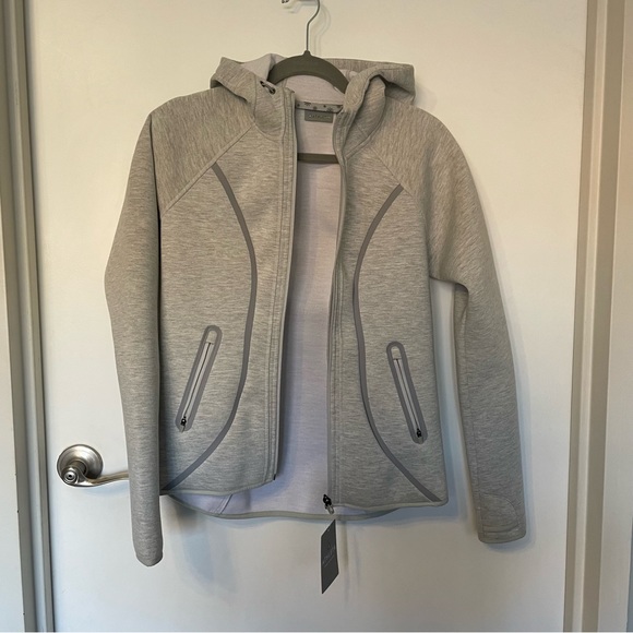 NWT Athleta Gray Fuse Hooded Jacket - Picture 2 of 6